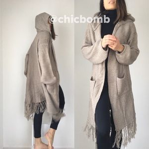 CHICBOMB Sweaters - MARA Knit hooded long cardigan. CHICBOMB Sweaters - MARA Knit hooded long cardigan.